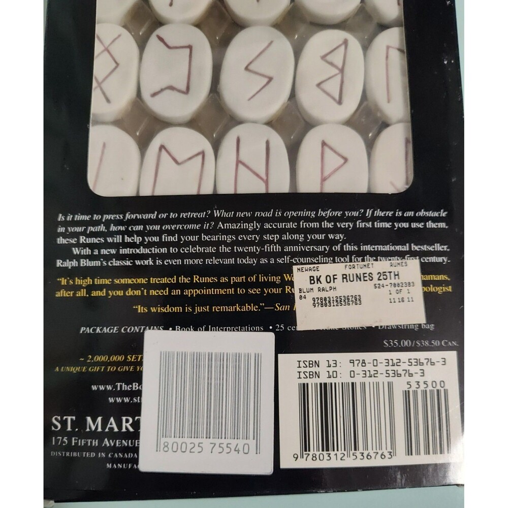 THE BOOK OF RUNES SET RUNES & BOOK US GAMES SYSTEMS 25TH ANNIVERSARY EDITION NEW - Picture 3 of 5